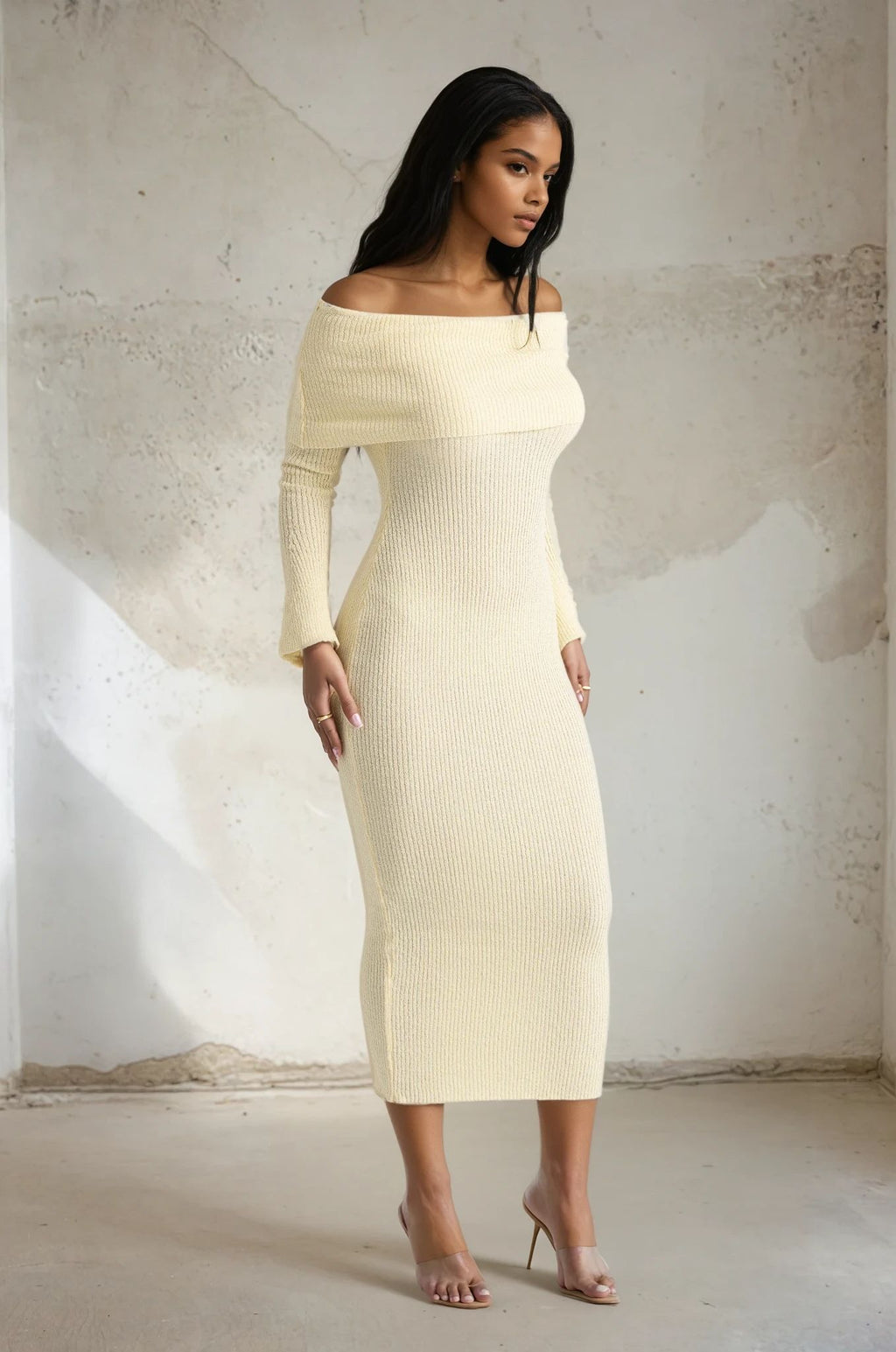 LIMONE OFF THE SHOULDER MIDI™
