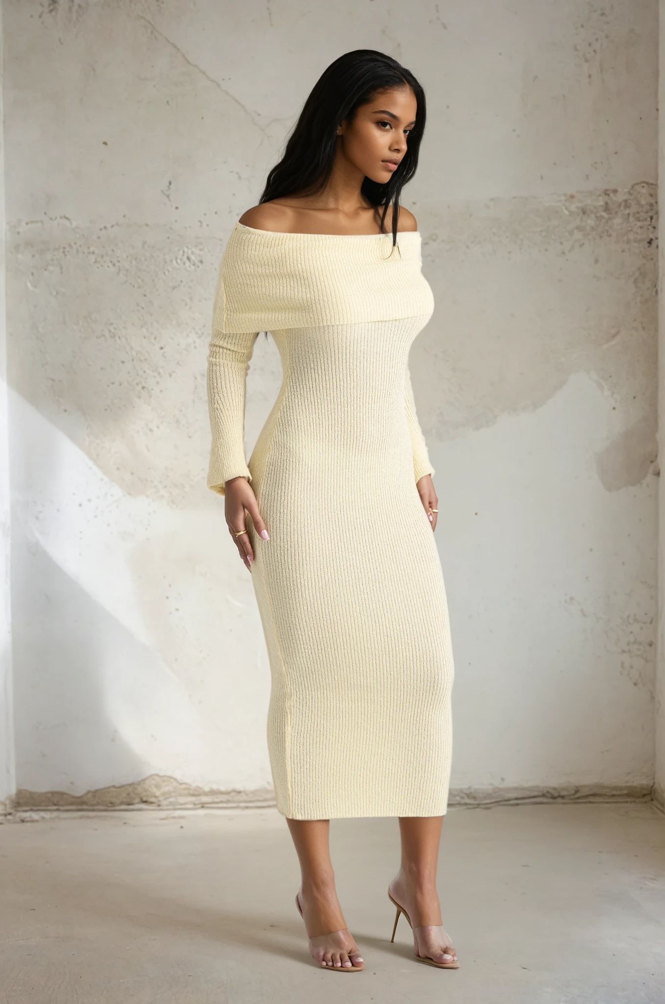 LIMONE OFF THE SHOULDER MIDI™