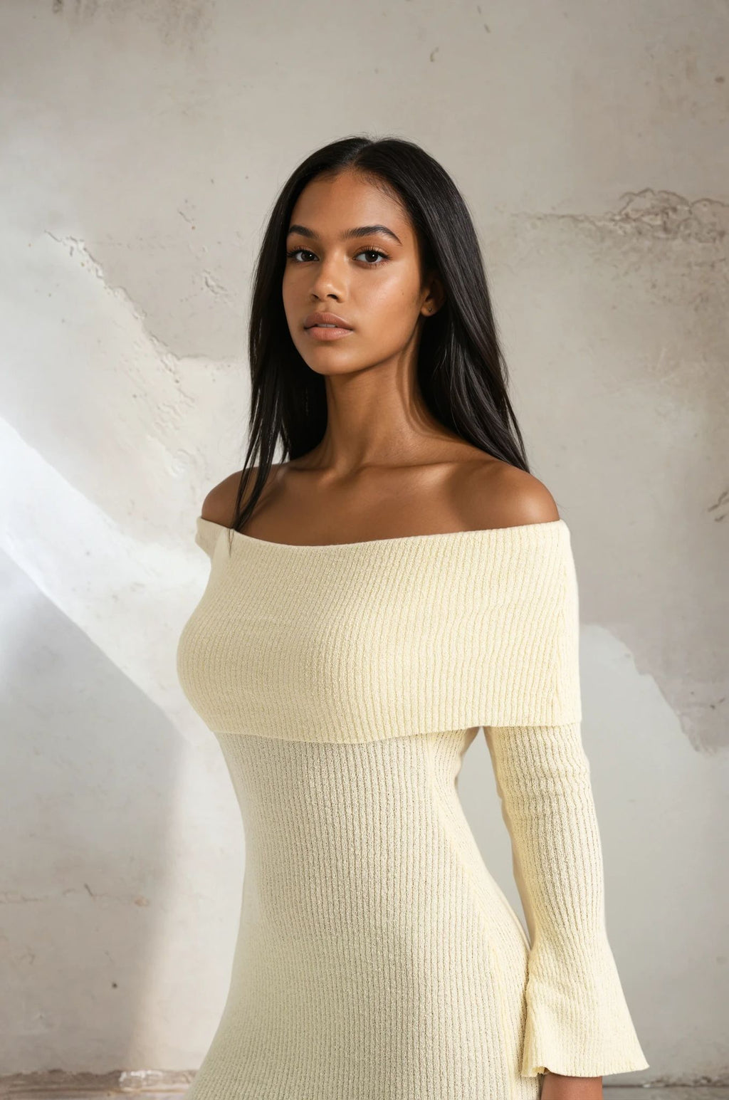 LIMONE OFF THE SHOULDER MIDI™