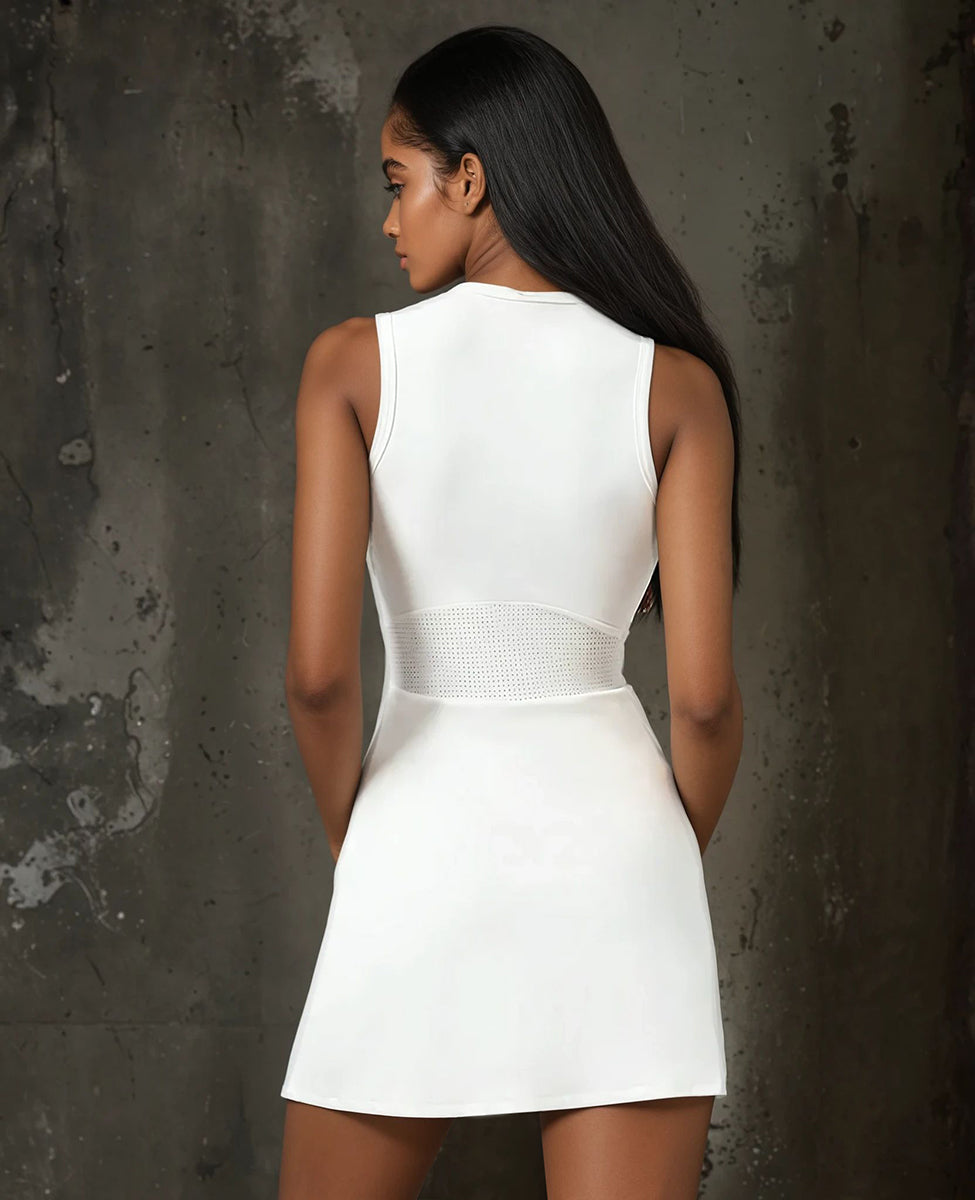 THE BIANCA HALF-ZIP MINI FLARE